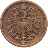 Купить Германия 2 пфеннига (pfennig) 1876, знак монетного двора: "D" - Мюнхен