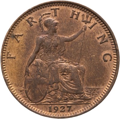 купить Великобритания 1 фартинг (farthing) 1927