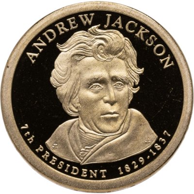 купить США 1 доллар (dollar) 2008 S Proof "Эндрю Джексон (7-й президент США)" знак монетного двора "S" - Сан-Франциско