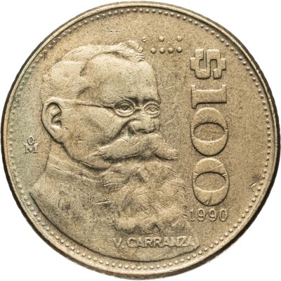купить Мексика 100 песо (pesos) 1990
