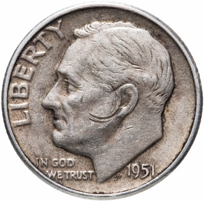 купить США 10 центов (one dime) 1951