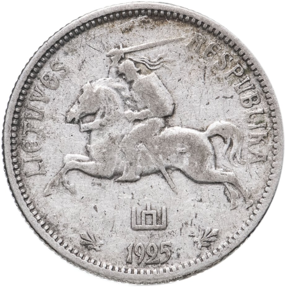 Монета Литва 2 лита (litu) 1925 стоимостью 1150 руб.
