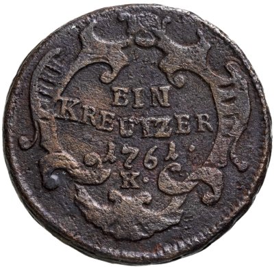 купить Австрия 1 крейцер 1761, знак монетного двора "K" - Кремница