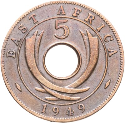 купить Британская Восточная Африка 5 центов (cents) 1949