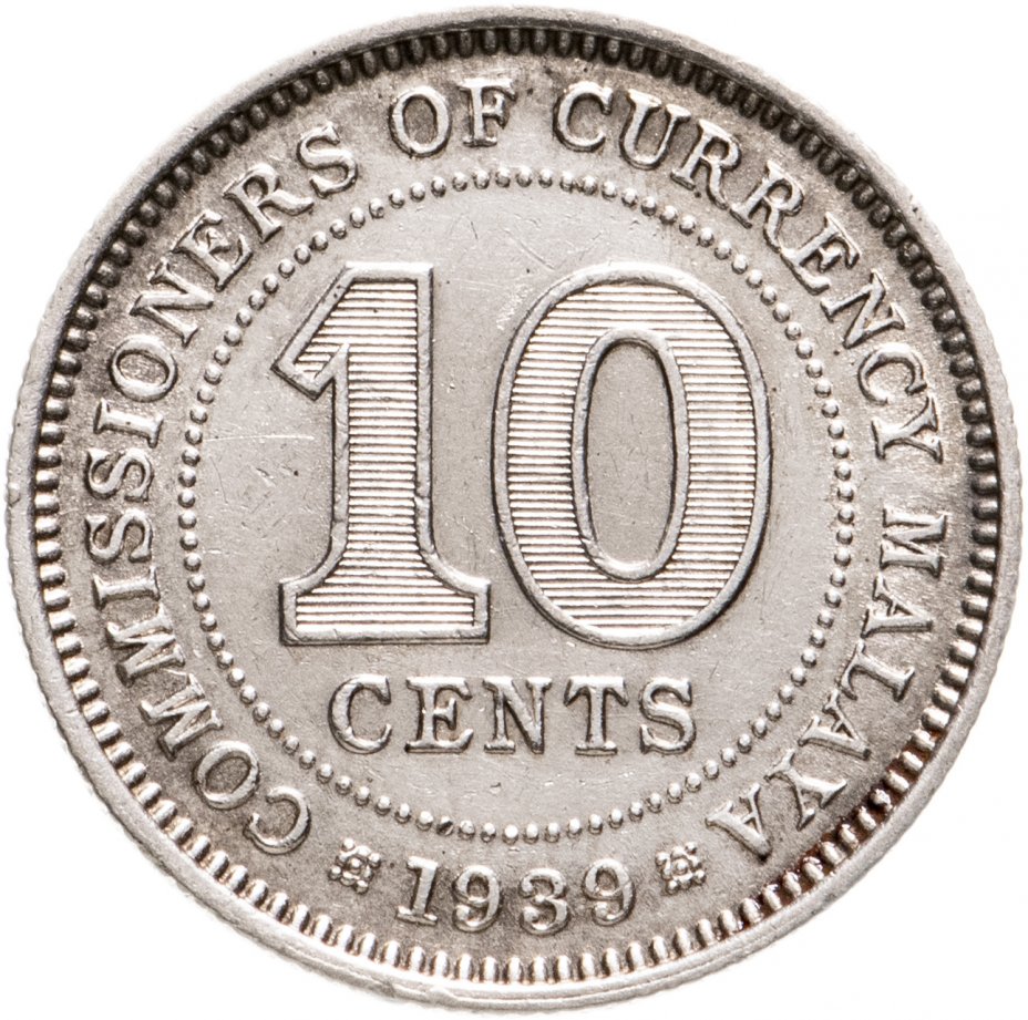 купить Малайя 10 центов 1939