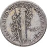 Купить США 10 центов (дайм, one dime) 1944 Mercury Dime (дайм «Меркурий») без обозначения монетного двора