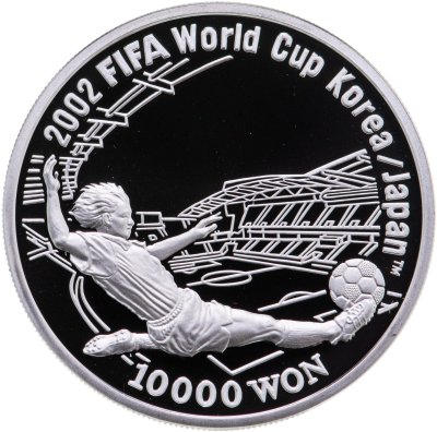 купить Южная Корея 10000 вон 2001 "Чемпионат мира по футболу 2002"