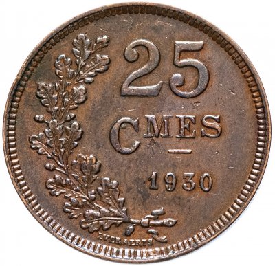 купить Люксембург 25 сантимов (centimes) 1930