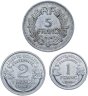 Купить Франция 5 2 1 франк 1945-1949 набор из 3-х монет