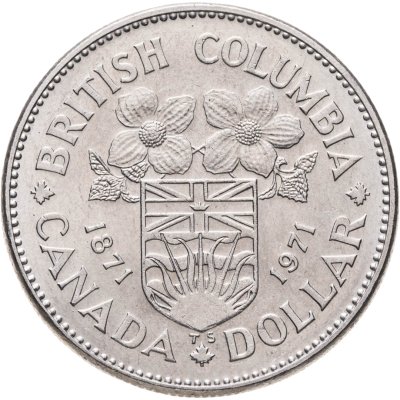 купить Канада 1 доллар (dollar) 1971 "100 лет со дня присоединения Британской Колумбии"