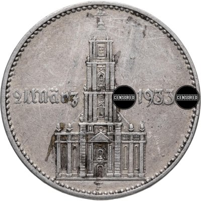 купить Германия, Третий рейх 2 рейхсмарки (reichsmark) 1934 "1 год нацистскому режиму. Гарнизонная церковь в Потсдаме"