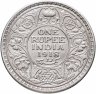 Купить Индия (Британская) 1 рупия (rupee) 1918 Без отметки монетного двора