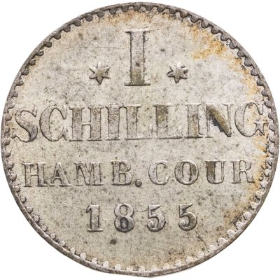 купить Германия, Гамбург 1 шиллинг 1855