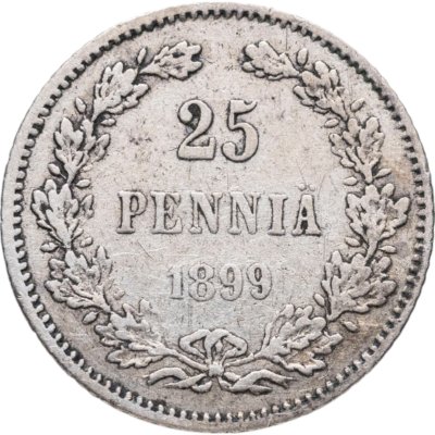 купить 25 пенни 1899 L, монета для Финляндии