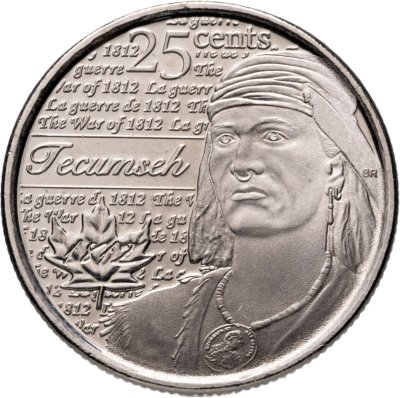 купить Канада 25 центов (cents) 2012 "Война 1812 года - Вождь Шайенов Текумсе"