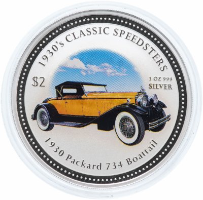 купить Острова Кука 2 доллара (dollars) 2006 Классические спидстеры 1930-х годов - "1930 Packard 734 Boattail"