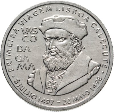 Купить Португалия 200 эскудо (escudos) 1998 "Путешествие Васко да Гамы в Индию 1498 года - Васко да Гама"