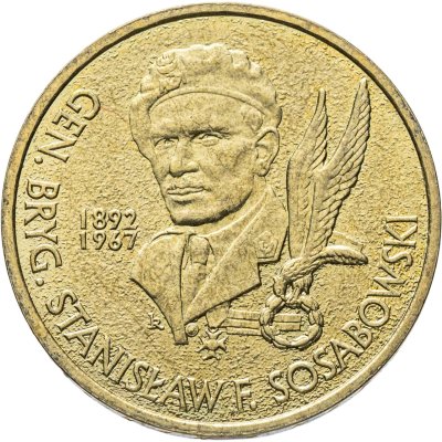купить Польша 2 злотых (zlote) 2004 Генерал Станислав Сосабовски (1892-1967)