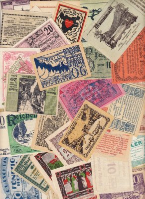 купить Австрия, нотгельды набор из 50 банкнот