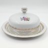 Купить Масленка, украшенная цветочным декором, фарфор, деколь, люстр, золочение, Spezial Eisenberg Porzellan (SEP), ГДР, 1960-1980 гг.