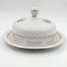 Купить Масленка, украшенная цветочным декором, фарфор, деколь, люстр, золочение, Spezial Eisenberg Porzellan (SEP), ГДР, 1960-1980 гг.
