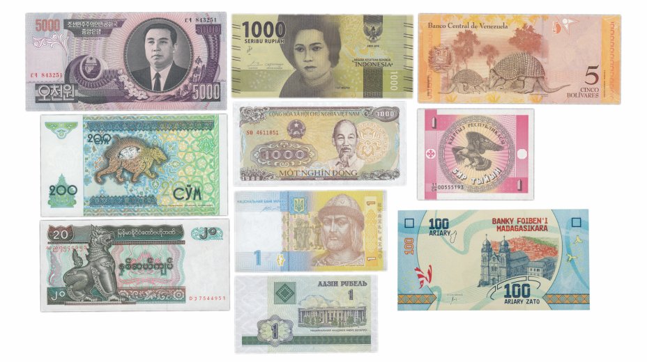 купить Набор банкнот 10 стран мира №1 (10 штук)