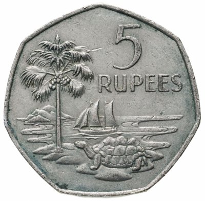 купить Сейшельские острова (Сейшелы) 5 рупий (rupees) 1972