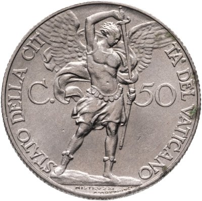 купить Ватикан 50 чентезимо (centesimi) 1931