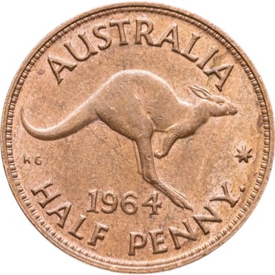 купить Австралия 1/2 пенни (penny) 1964