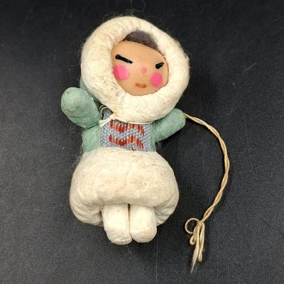 купить Игрушка ёлочная "Якут", вата, пластик, роспись, клейстер, СССР, 1960-1980 гг.