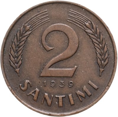 купить Латвия 2 сантима (santimi) 1939
