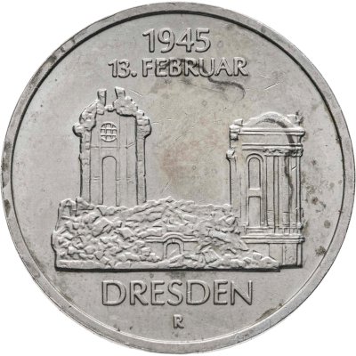 купить Германия (ГДР) 5 марок 1985 "40 лет со дня разрушения Дрездена, Фрауэнкирхе"