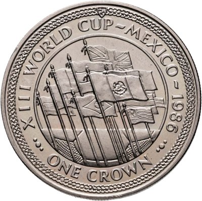 купить Остров Мэн 1 крона (crown) 1986 "Чемпионат мира по футболу 1986, Мексика"