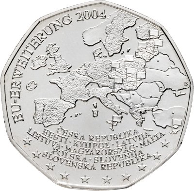 купить Австрия 5 евро 2004 "Расширение Евросоюза"