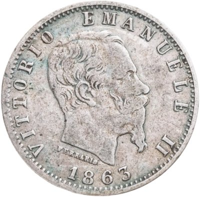 купить Италия 20 чентезимо (centesimi) 1863, знак монетного двора: "M" - Милан