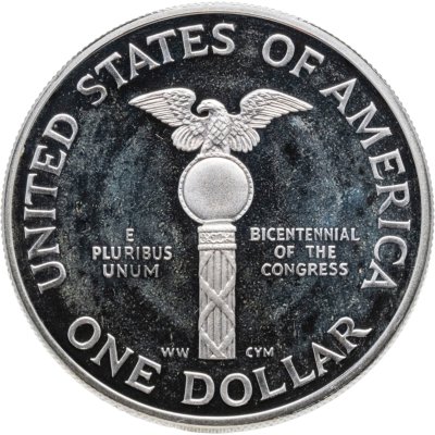 купить США 1 доллар (dollar) 1989 "200 лет Конгрессу США"