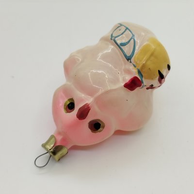 купить Игрушка ёлочная "Сова Бумба" из серии "Доктор Айболит", стекло, роспись, металл, СССР, 1960-1980 гг.