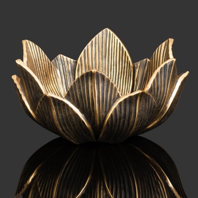 купить Вазочка - подсвечник "Лотос", бронза, патина, Российская Федерация, 2025 г.