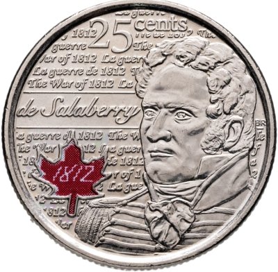 купить Канада 25 центов (cents) 2012 "Война 1812 года - Исаак Брок" цветная