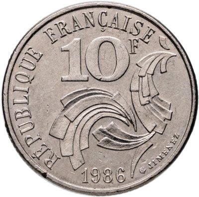 купить Франция 10 франков (francs) 1986 "Свобода, Равенство, Братство"
