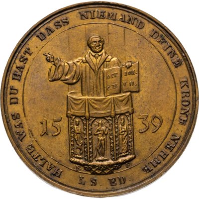 купить Германия медаль "300 лет реформации в Ошаце" 1839