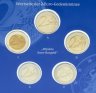 Купить Германия комплект 2 евро 2012 Proof "10 лет евро" дворы A, D, F, G, J, в официальном буклете