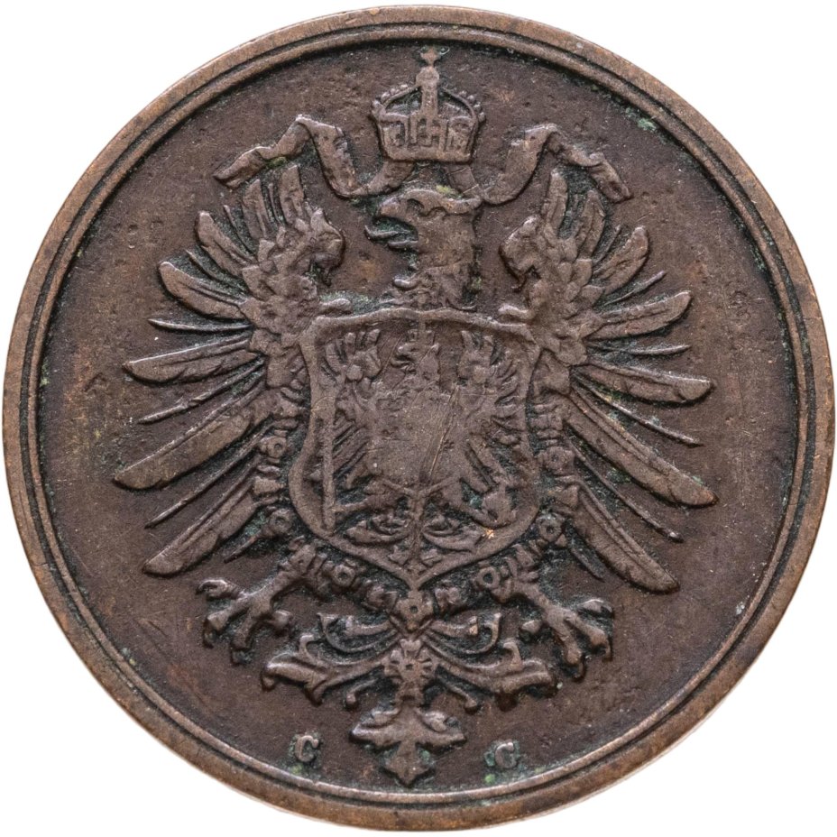 купить Германия 2 пфеннига (pfennig) 1875, знак монетного двора: "C" - Франкфурт-на-Майне