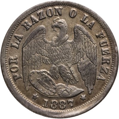 купить Чили 1/2 десимо (decimo) 1887
