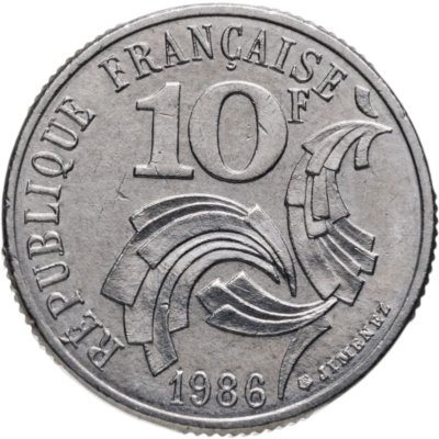 купить Франция 10 франков (francs) 1986 "Свобода, Равенство, Братство"