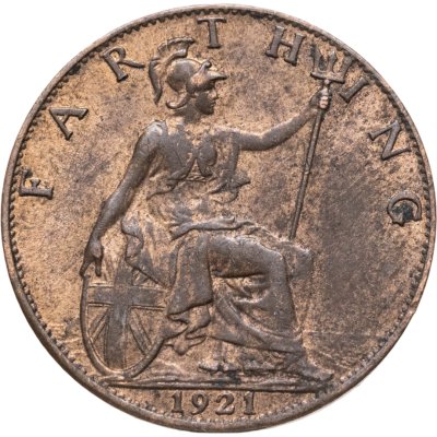 купить Великобритания 1 фартинг (farthing) 1921