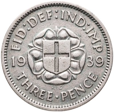 купить Великобритания 3 пенса (pence) 1939