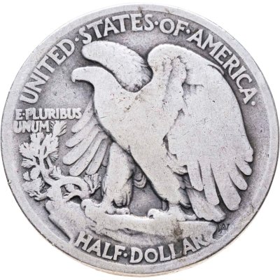 купить США 50 центов (1/2 доллара, half dollar) 1934 года, без буквы "Walking Liberty Half Dollar"
