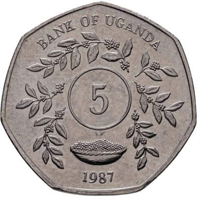 купить Уганда 5 шиллингов 1987