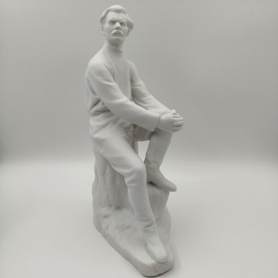 купить Статуэтка "Максим Горький", автор В.Г. Стамов, бисквит, Ленинградский фарфоровый завод (ЛФЗ), СССР, 1950-1960 гг.